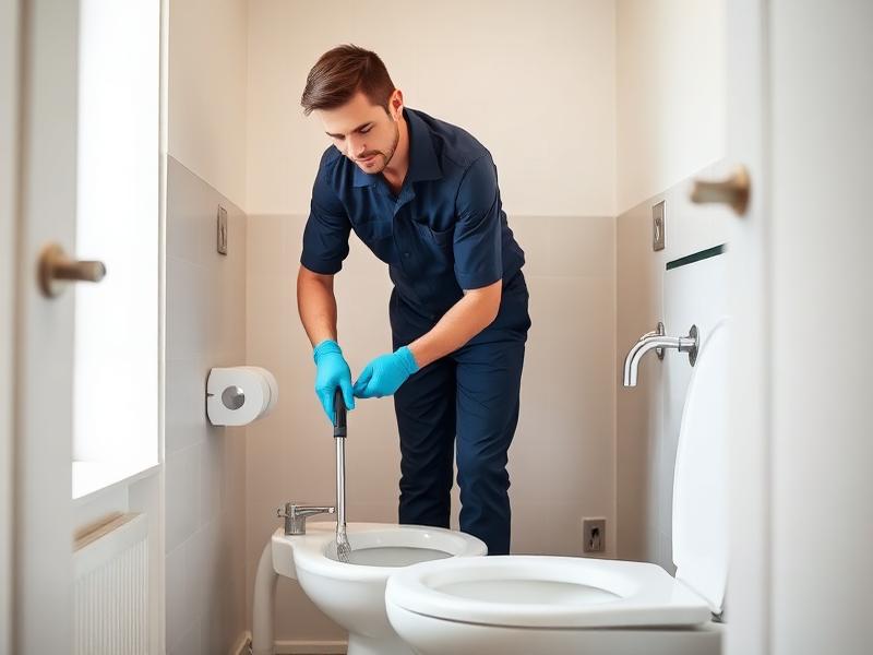 A cleaner sanitising a bathroom ready for a tenancy checkout